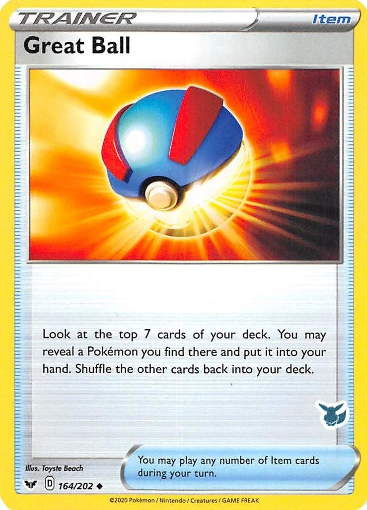 Great Ball - 164/202 (Eevee Stamped)