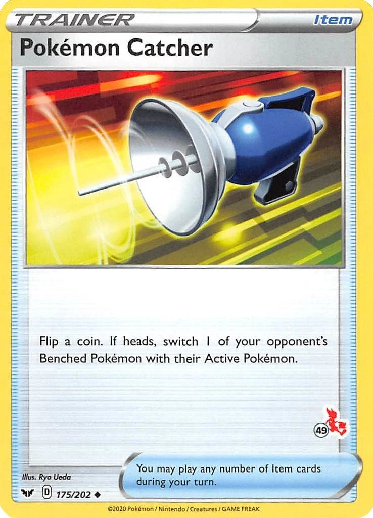 Pokemon Catcher - 175/202 (#49 Cinderace Stamped)