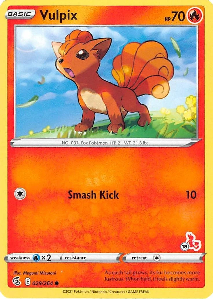 Vulpix - 029/264 (#18 Cinderace Stamped)