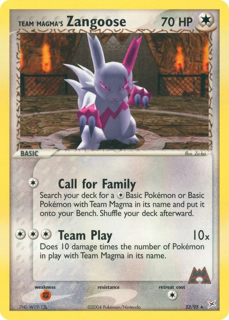 Team Magma's Zangoose