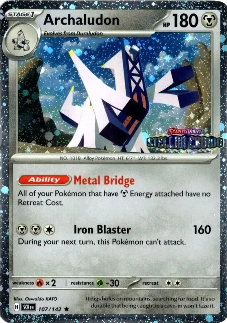 Archaludon - 107/142 (Cosmos Holo) (Stellar Crown Stamp)
