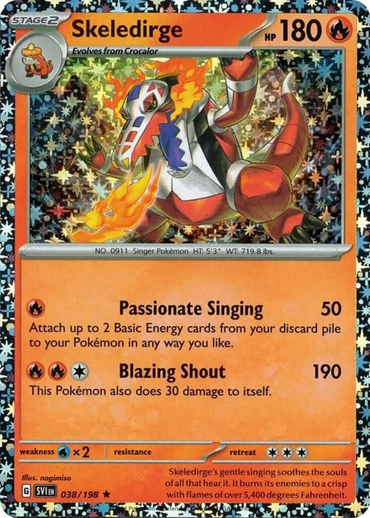 Skeledirge - 038/198 (Sparkle Holo)