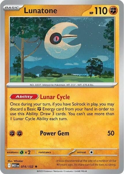 Lunatone - 074/132 (Non-Holo)