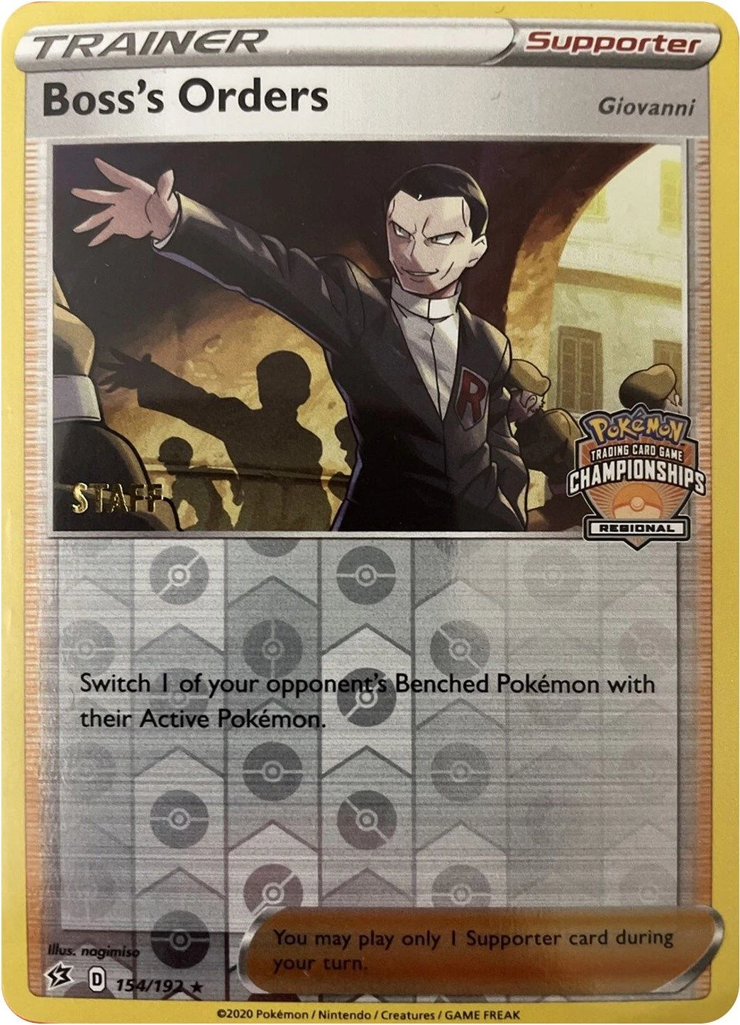 Boss's Orders - 154/192 (Regional Championships) [Staff]
