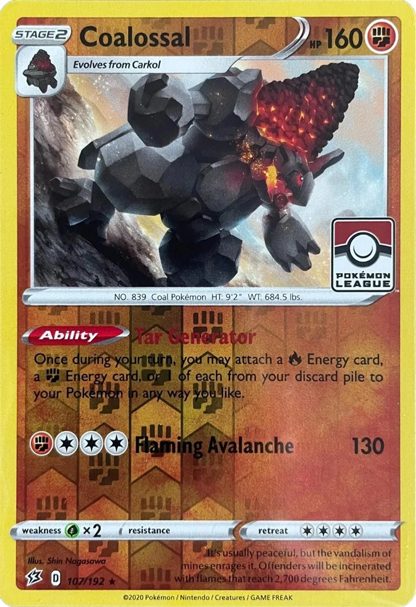 Coalossal - 107/192 (League Promo)