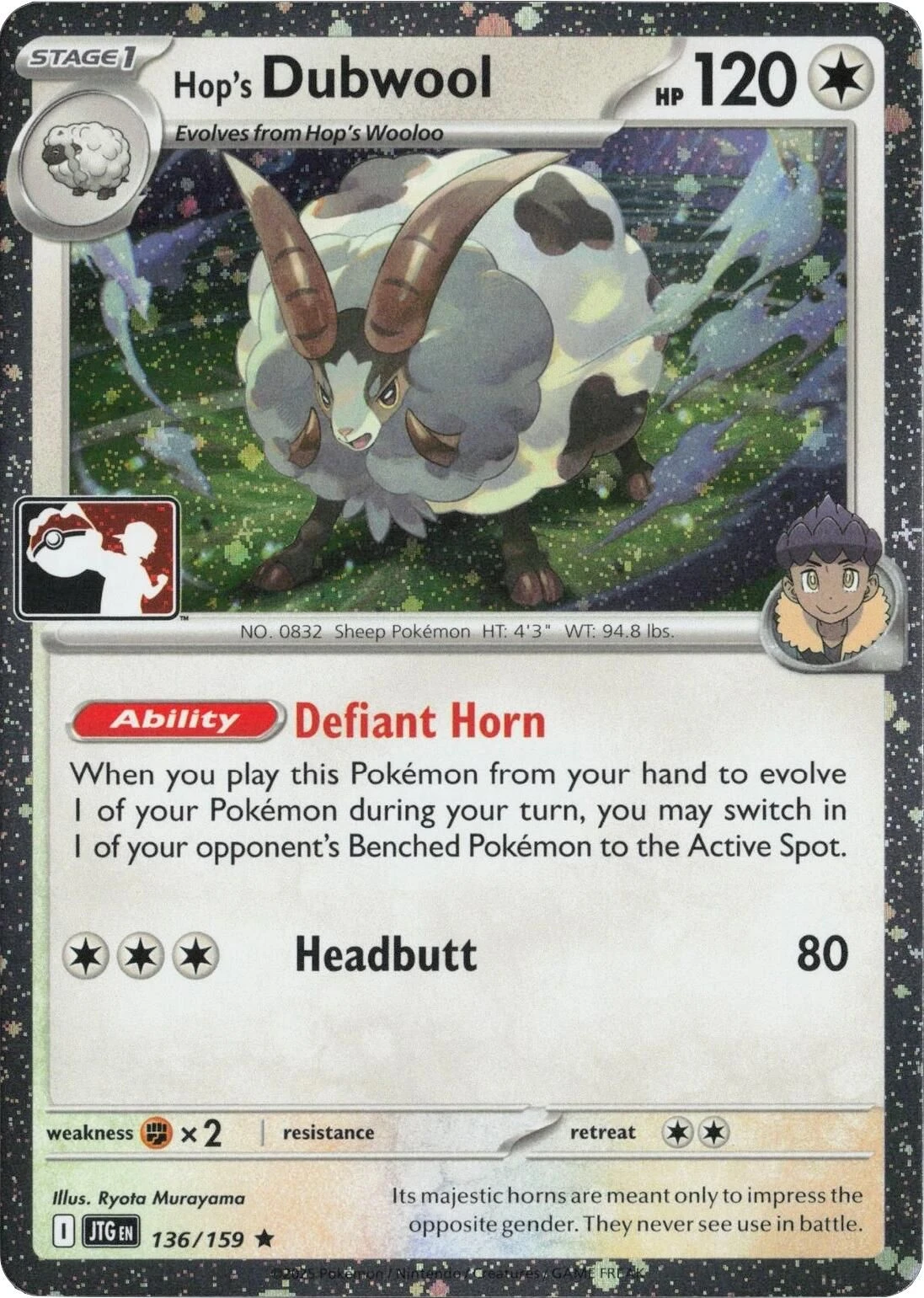 Hop's Dubwool - 136/159 (Cosmos Holo)