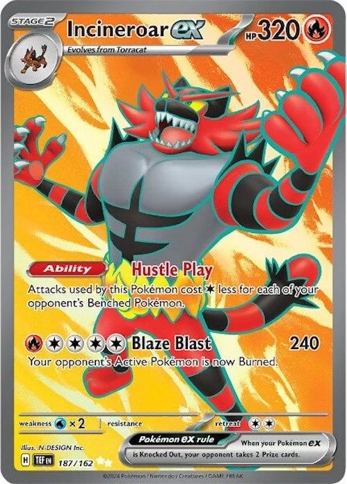 Incineroar ex - TEF #187/162 (LP)