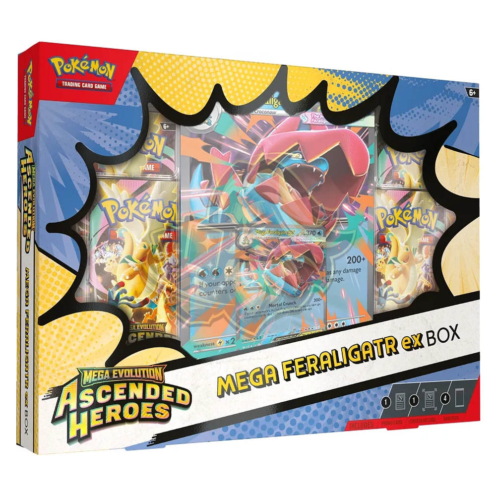 Ascended Heroes – Mega ex Box – Mega Feraligatr Ex Español