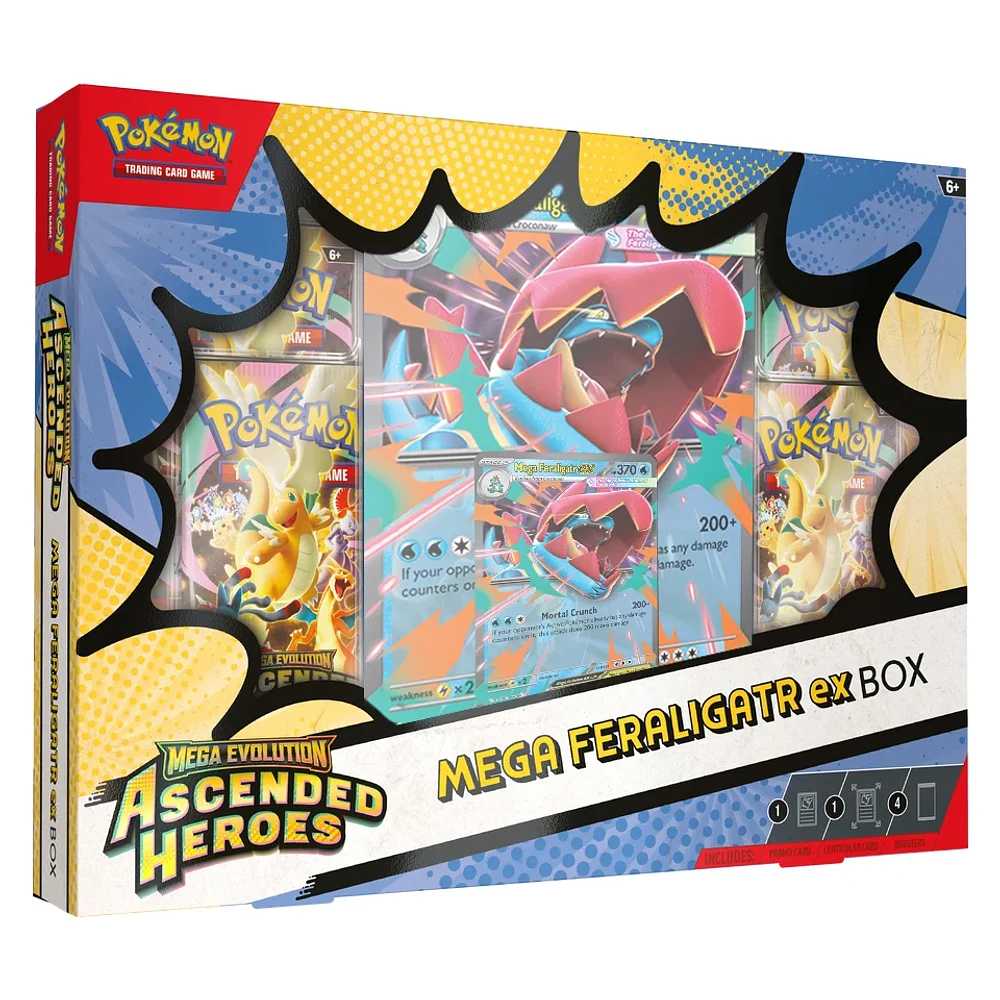 Ascended Heroes – Mega ex Box – Mega Feraligatr Ex Español
