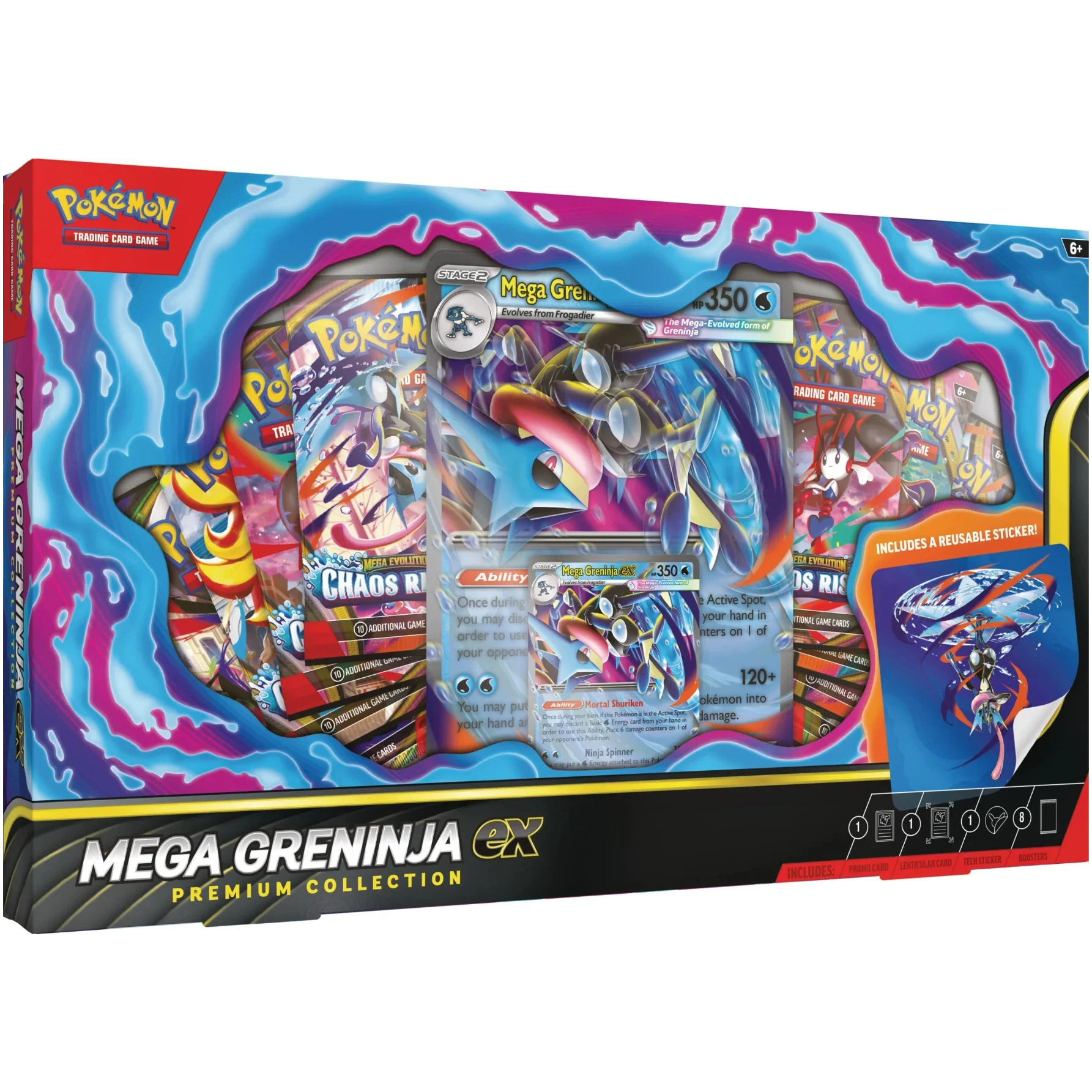 Pokémon Chaos Rising Mega Greninja ex - Premium Collection - Inglés