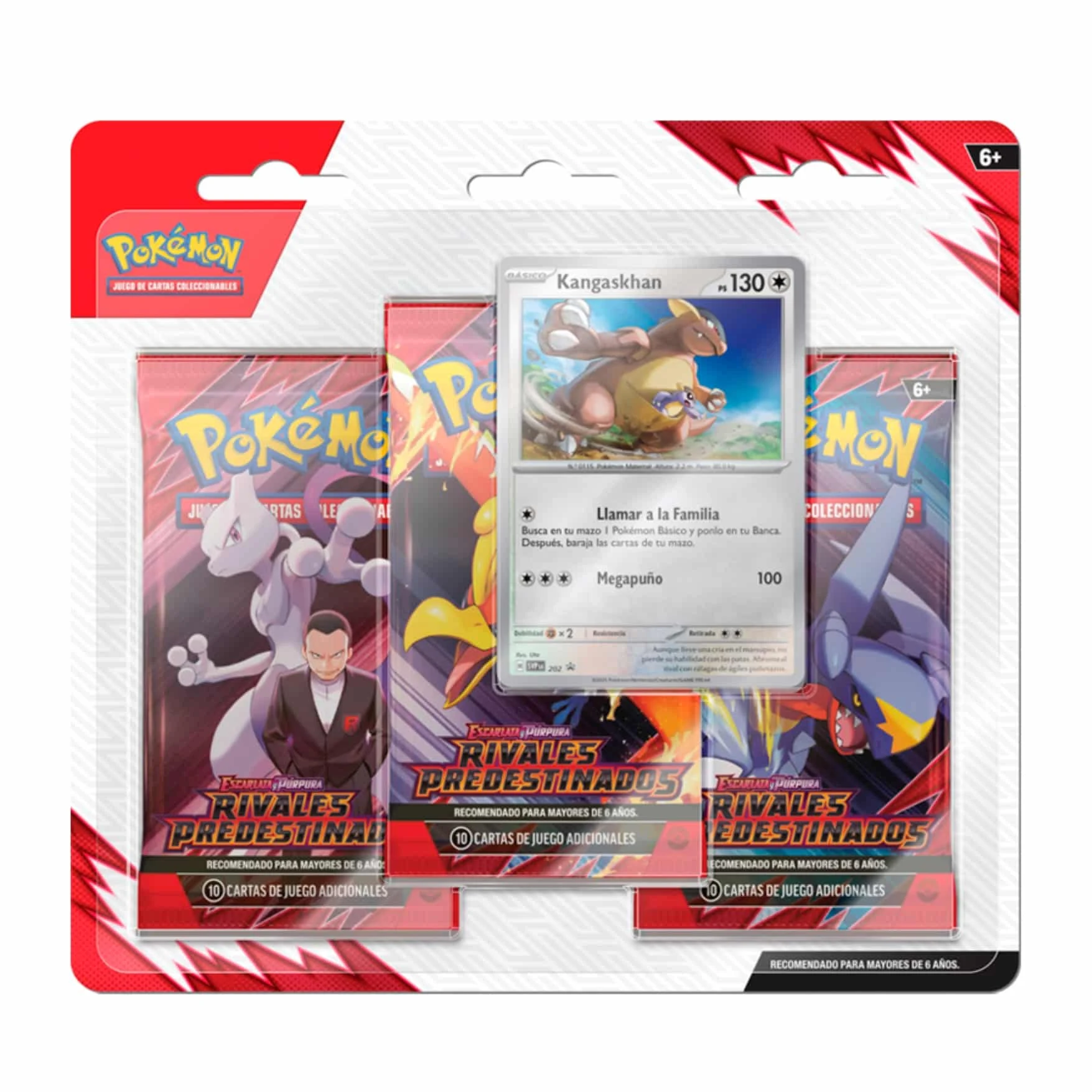 Scarlet & Violet: Destined Rivals - 3 Pack Blister - Español (Kangaskhan)