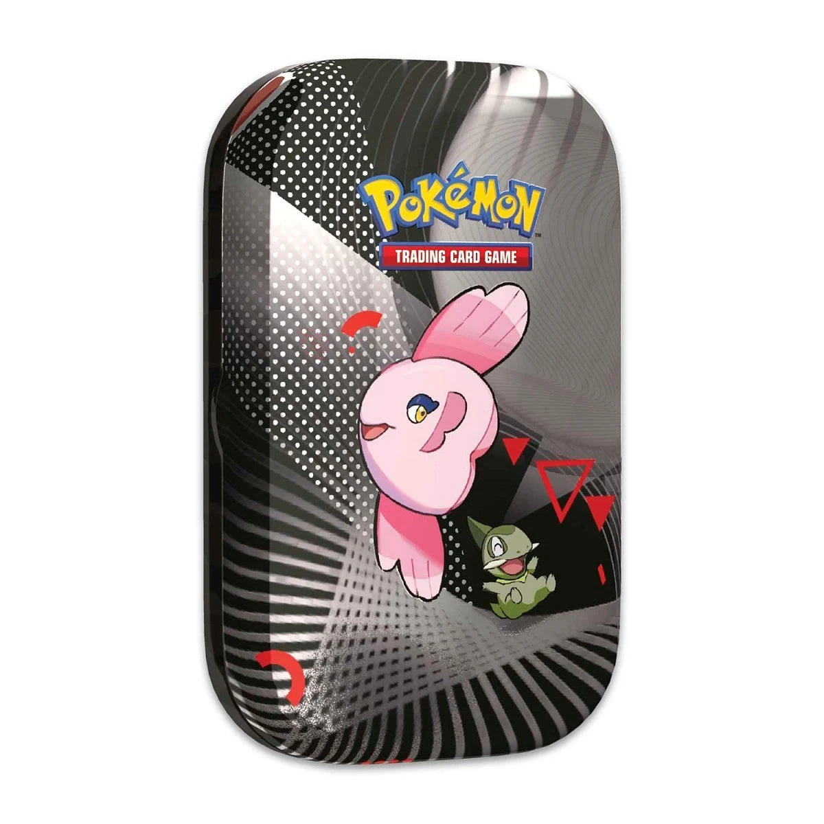 Scarlet & Violet Black Bolt & White Flare – Unova Collection – Mini Tin (Alomomola & Axew) - Español