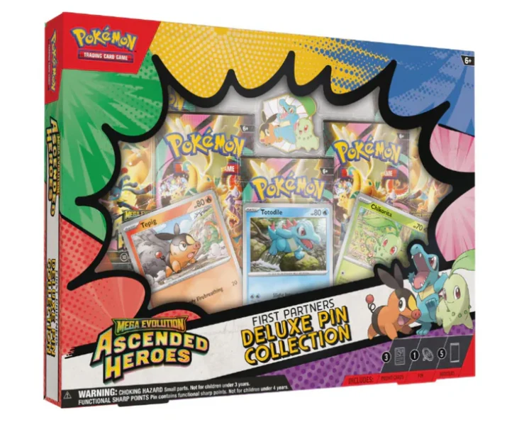 Mega Evolution: Ascended Heroes – First Partners Deluxe Pin Collection - Español