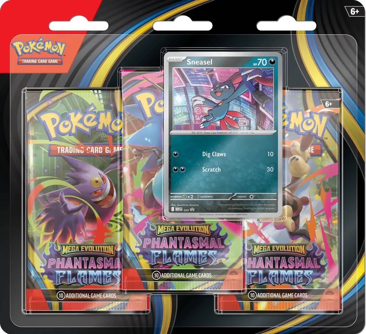Pokémon TCG: Mega Evolution—Phantasmal Flames 3-Pack Blister - Inglés