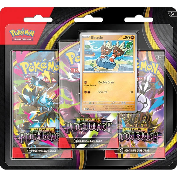 Pokémon TCG: Mega Evolution—Pitch Black 3 Pack Blister - Ingles