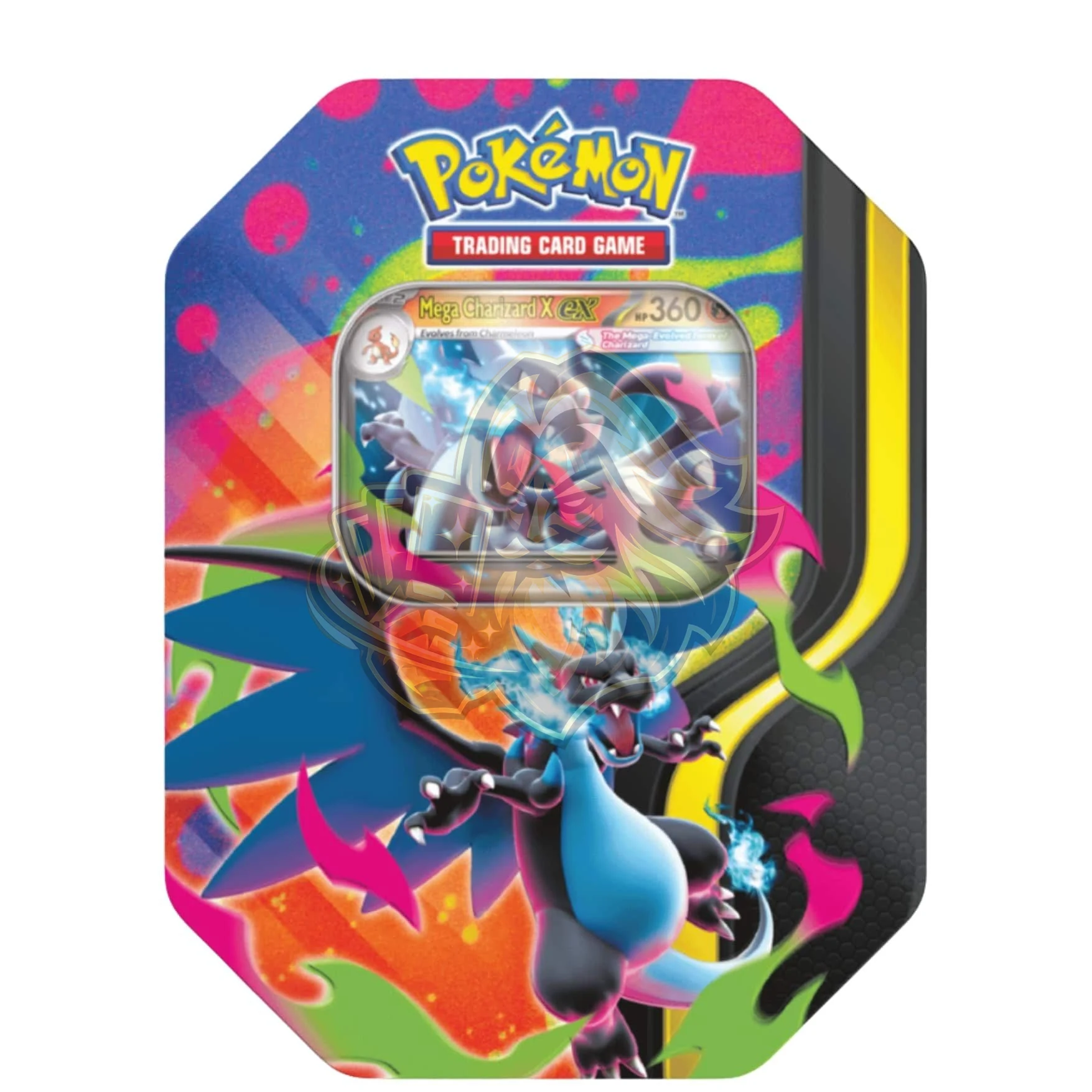 Pokemon Mega Charizard X ex Tin Español