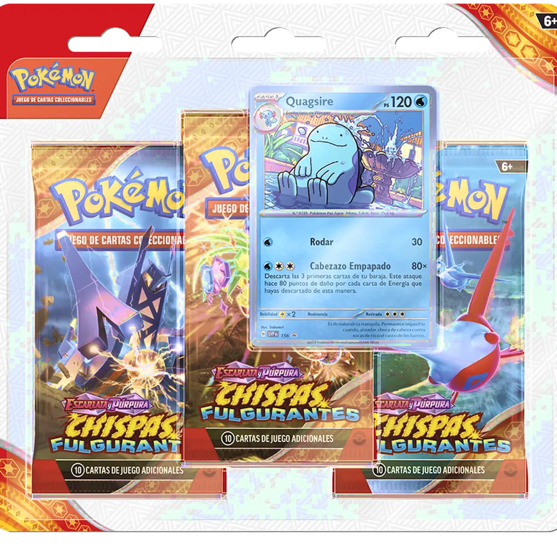 Scarlet & Violet: Surgin Sparks - 3 Pack Blister - Español (Quagsire)