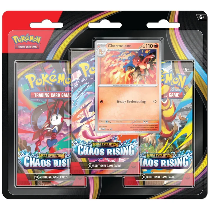 Mega Evolution Chaos Rising – 3 Pack Blister - Español